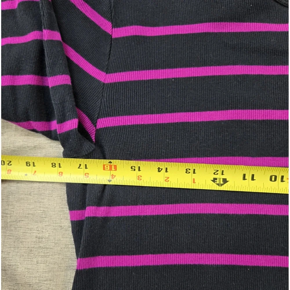 Lauren Ralph Lauren Women's Ribbed Long Sleeve Shirt wih Zipper Details XL - Picture 6 of 9